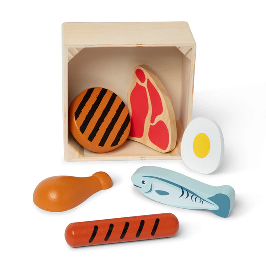 Wooden Food groups Play Set - Protein