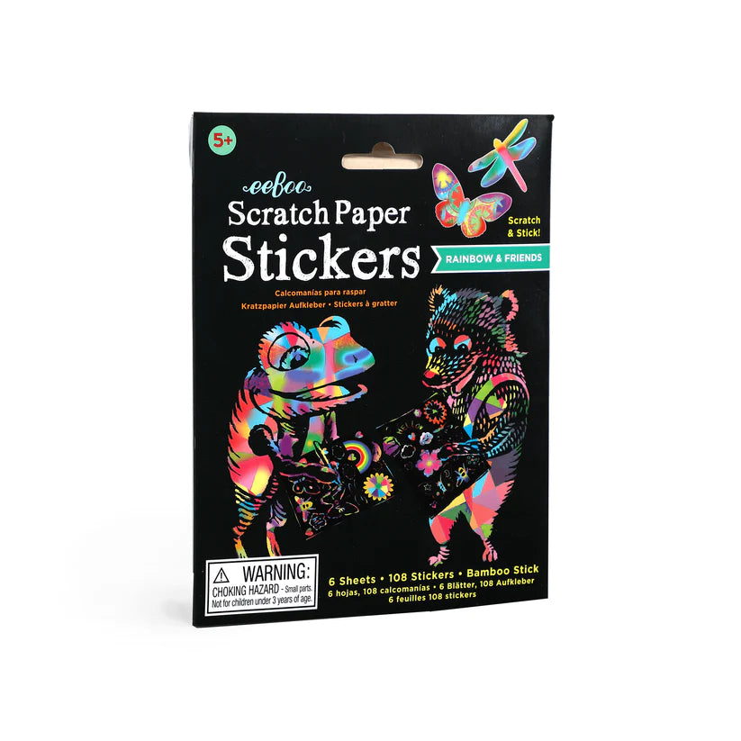 Rainbow & Friends Scratch Paper Stickers