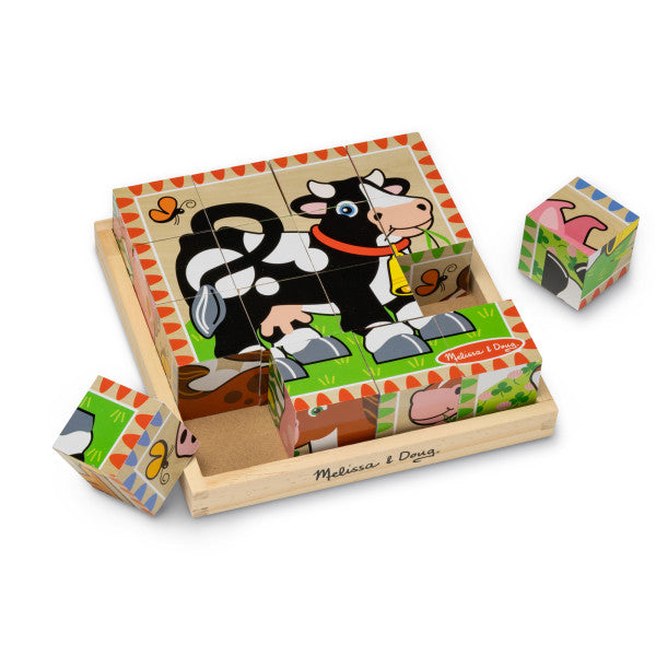 Farm wooden Cube Puzzle