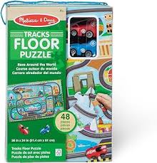 Race Around the World Tracks Floor Puzzle