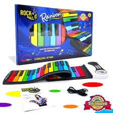 Rock and Roll It Rainbow Flexible Roll Up Piano