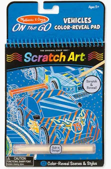 Vehicles Scratch Art Color Reveal Pad