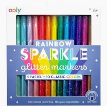 Rainbow Sparkle Glitter Markers