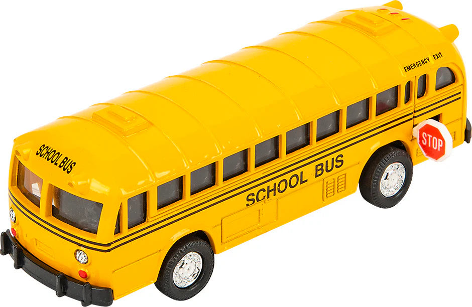 Pull Back School Bus 5" (flat nose bus)