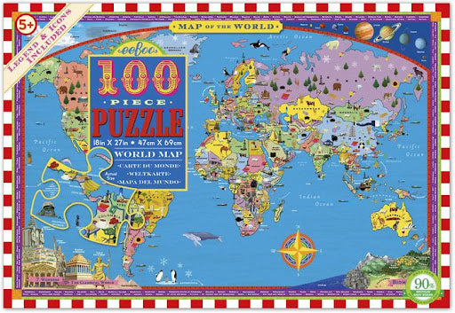 World Map 100pc Puzzle